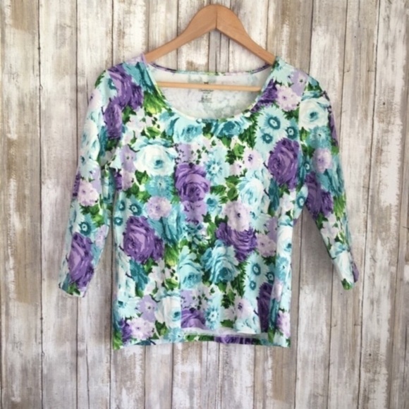 Talbots Floral Blouse - Picture 1 of 3